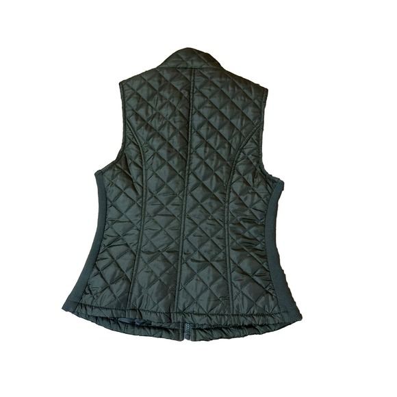 Women's Puffer Vest Jacket with Pockets by Laura Scott Size S Army Green - Picture 6 of 6